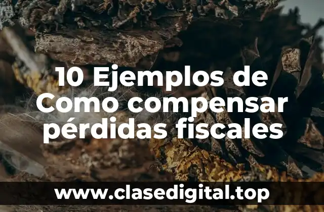 10 Ejemplos de Como compensar pérdidas fiscales