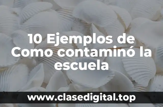10 Ejemplos de Como contaminó la escuela