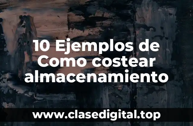 10 Ejemplos de Como costear almacenamiento