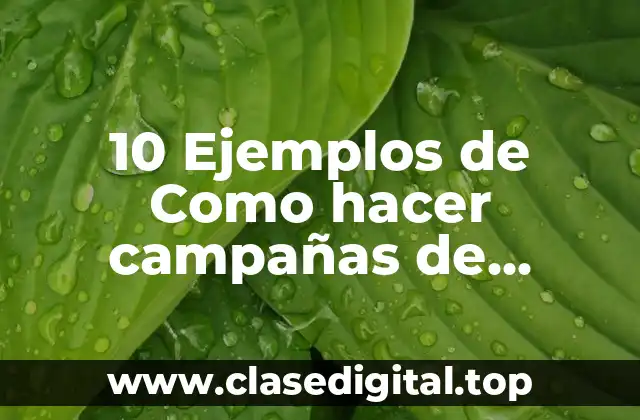 10 Ejemplos de Como hacer campañas de malformación genética