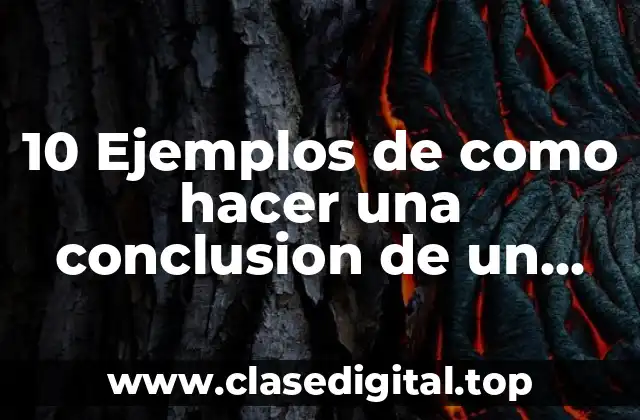 Ejemplos de conclusiones de un informe