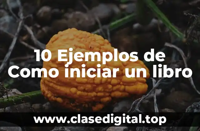 Ejemplos de cómo iniciar un libro