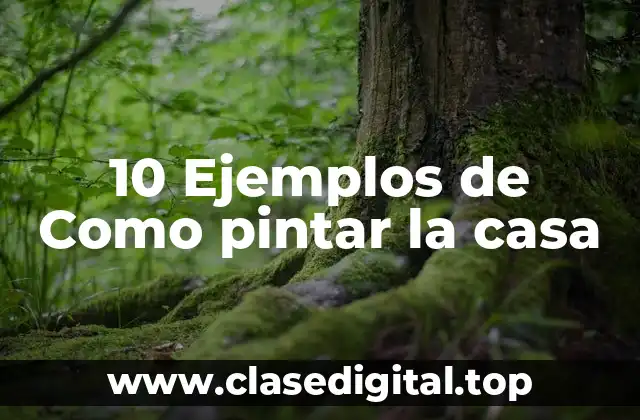 10 Ejemplos de Como pintar la casa