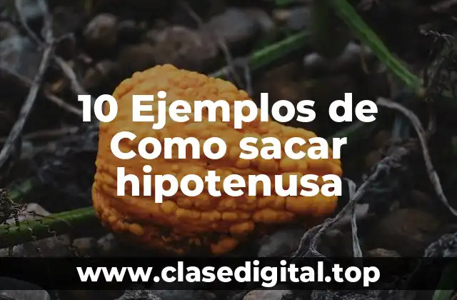 10 Ejemplos de Como sacar hipotenusa