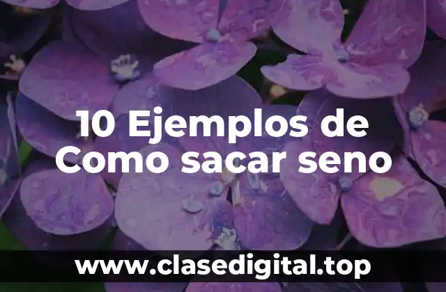 10 Ejemplos de Como sacar seno
