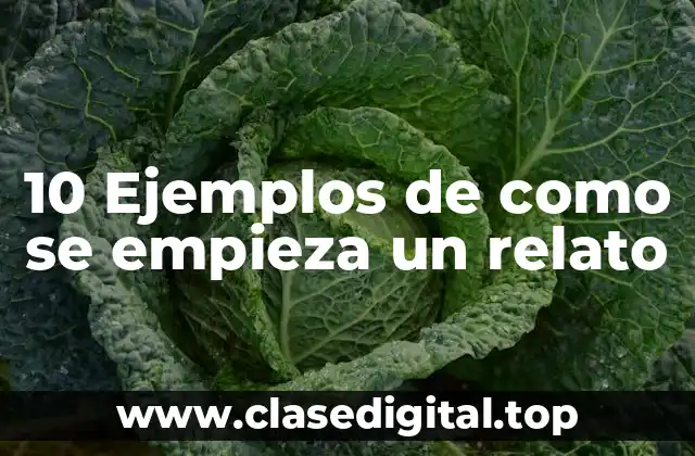 10 Ejemplos de como se empieza un relato