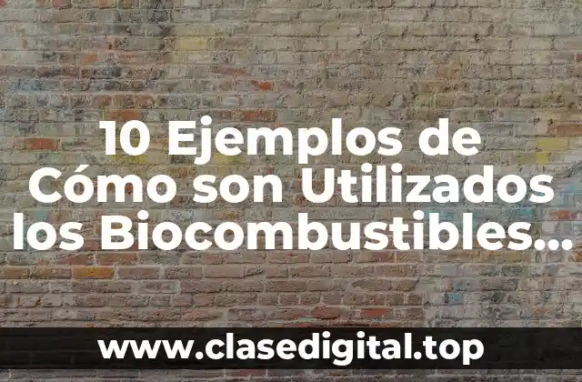 10 Ejemplos de Cómo son Utilizados los Biocombustibles con la Biotecnología
