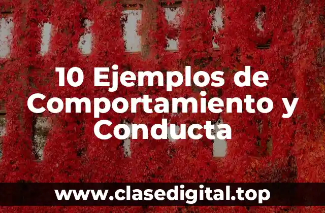 10 Ejemplos de Comportamiento y Conducta