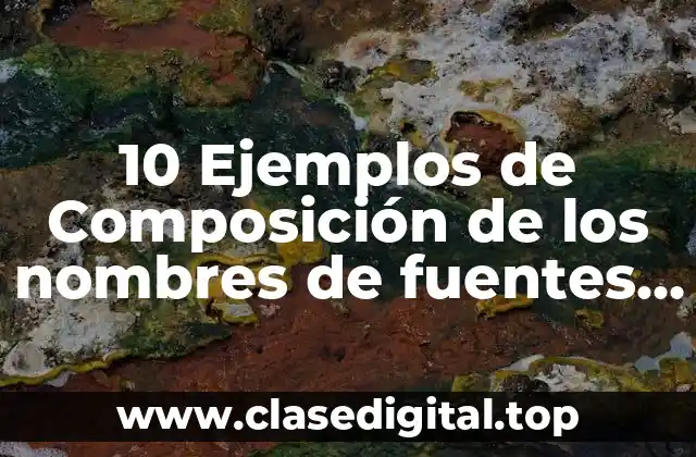 Ejemplos de composición de los nombres de fuentes tipográficas