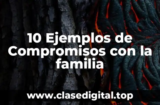 10 Ejemplos de Compromisos con la familia