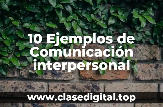 10 Ejemplos de Comunicación interpersonal