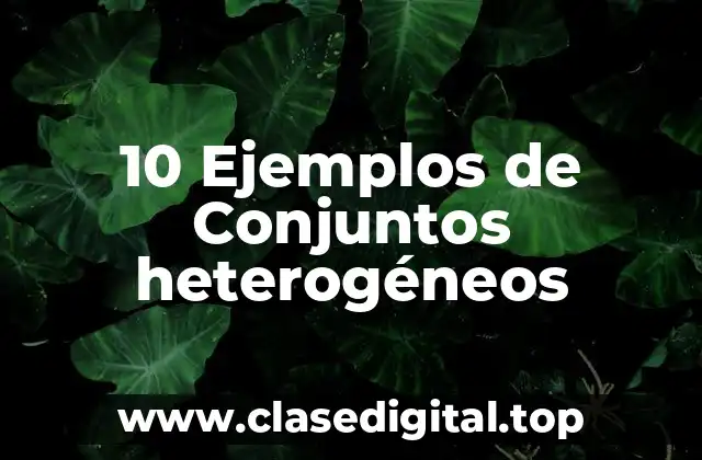 10 Ejemplos de Conjuntos heterogéneos