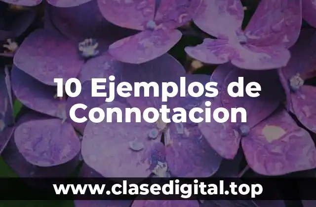 10 Ejemplos de Connotacion