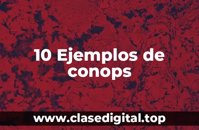 10 Ejemplos de conops