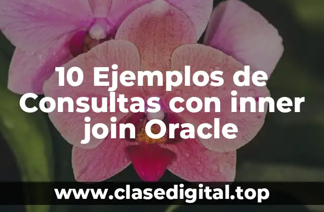 10 Ejemplos de Consultas con inner join Oracle