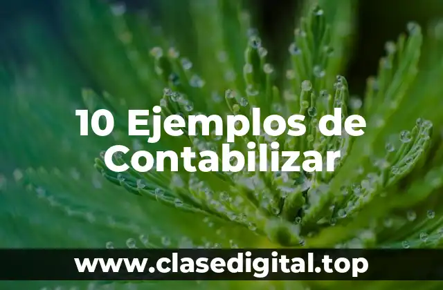 10 Ejemplos de Contabilizar