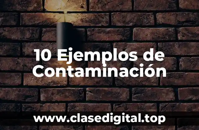 Ejemplos de contaminación