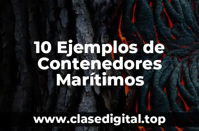 10 Ejemplos de Contenedores Marítimos
