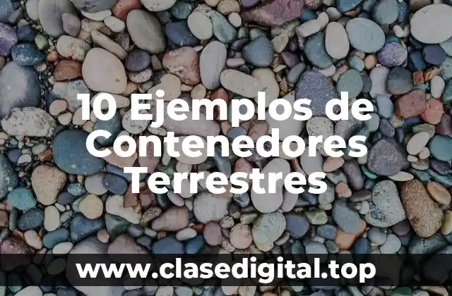 10 Ejemplos de Contenedores Terrestres
