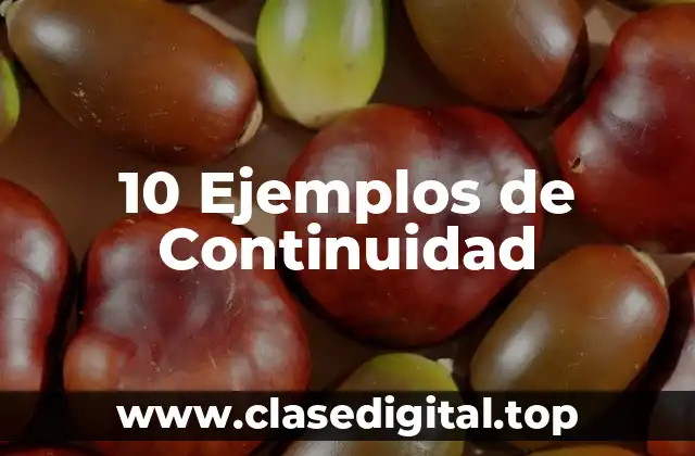 10 Ejemplos de Continuidad