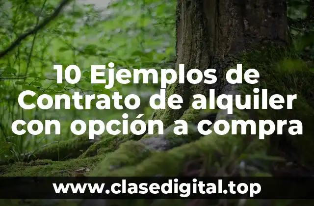 Ejemplos de contratos de alquiler con opción a compra