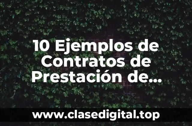 Ejemplos de contratos de prestación de servicios de niñeras