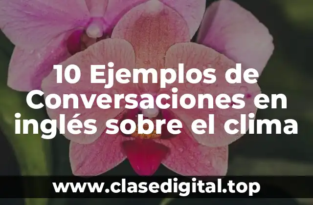 10 Ejemplos de Conversaciones en inglés sobre el clima