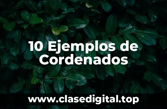 10 Ejemplos de Cordenados