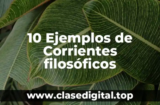 10 Ejemplos de Corrientes filosóficos