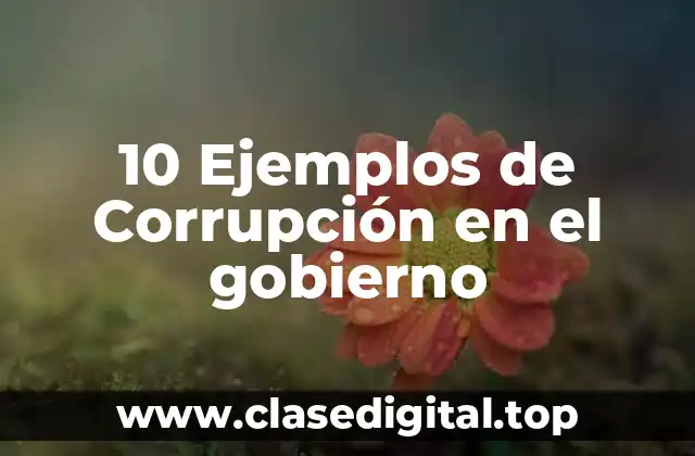 10 Ejemplos de Corrupción en el gobierno