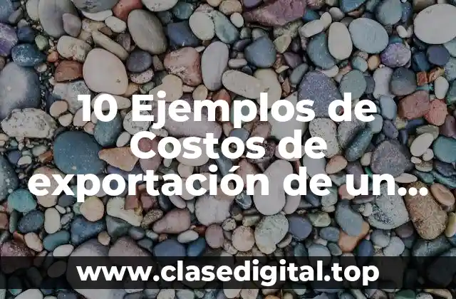10 Ejemplos de Costos de exportación de un producto