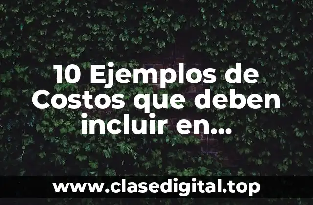 Ejemplos de costos de inventarios