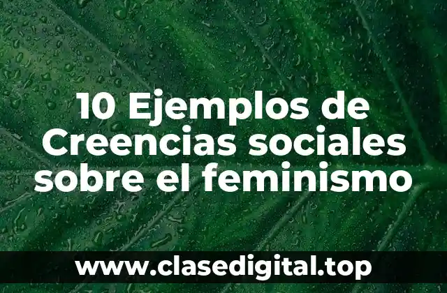 10 Ejemplos de Creencias sociales sobre el feminismo