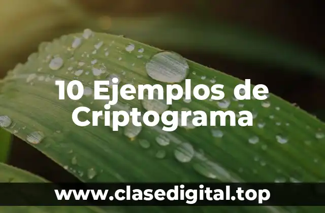 Ejemplos de criptogramas
