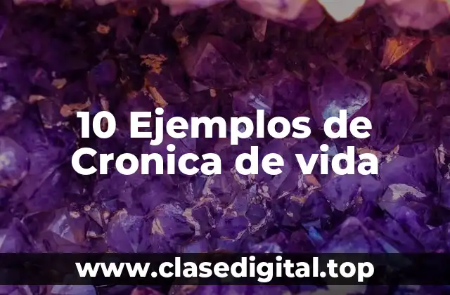 10 Ejemplos de Cronica de vida