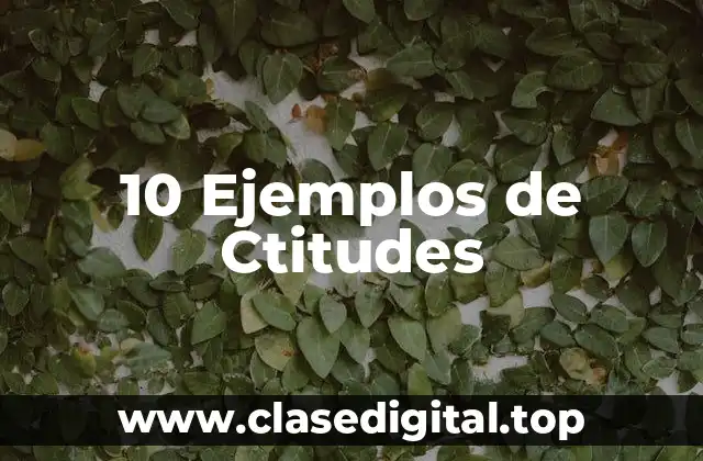 10 Ejemplos de Ctitudes