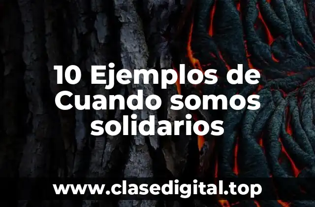 10 Ejemplos de Cuando somos solidarios