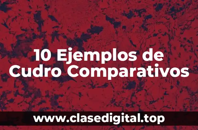 10 Ejemplos de Cudro Comparativos