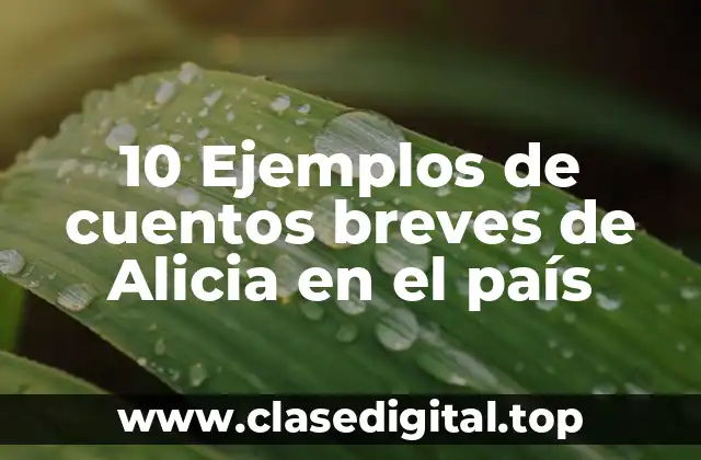 10 Ejemplos de cuentos breves de Alicia en el país