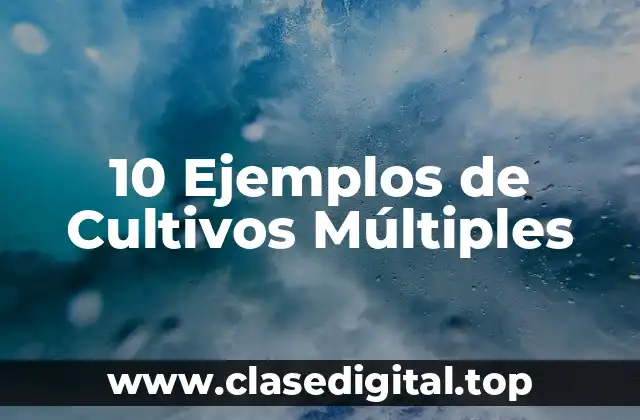 10 Ejemplos de Cultivos Múltiples