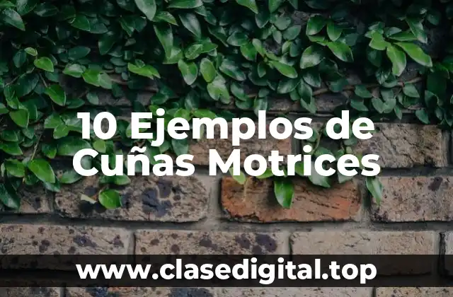 10 Ejemplos de Cuñas Motrices