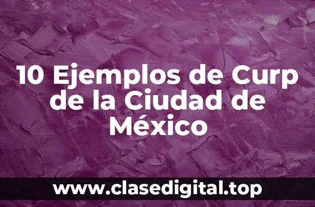 10 Ejemplos de Curp de la Ciudad de México