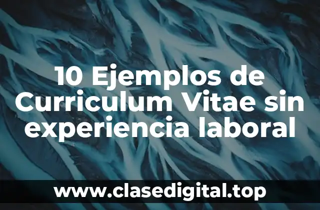 10 Ejemplos de Curriculum Vitae sin experiencia laboral