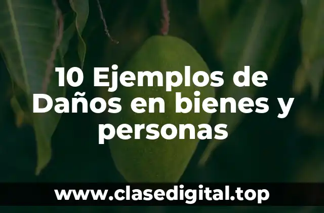 10 Ejemplos de Daños en bienes y personas