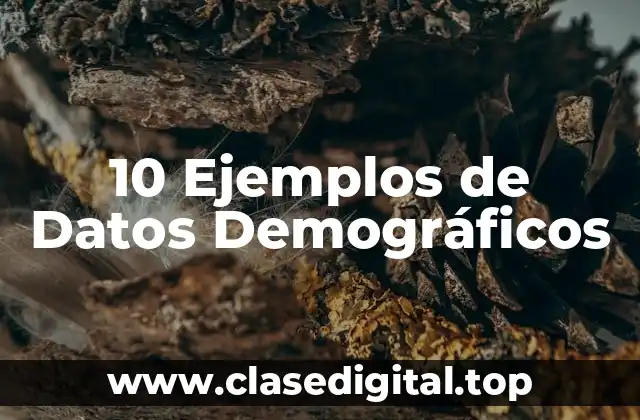 Ejemplos de datos demográficos