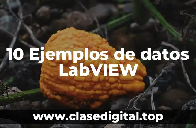 10 Ejemplos de datos LabVIEW