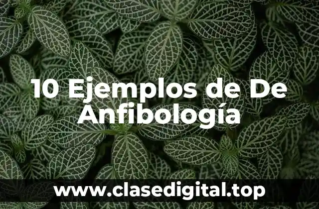 10 Ejemplos de De Anfibología