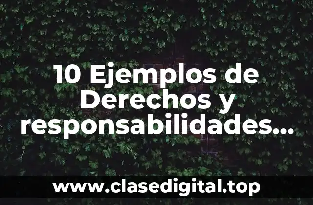 Ejemplos de derechos y responsabilidades en el ámbito familiar