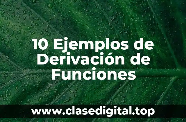10 Ejemplos de Derivación de Funciones