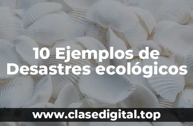 10 Ejemplos de Desastres ecológicos